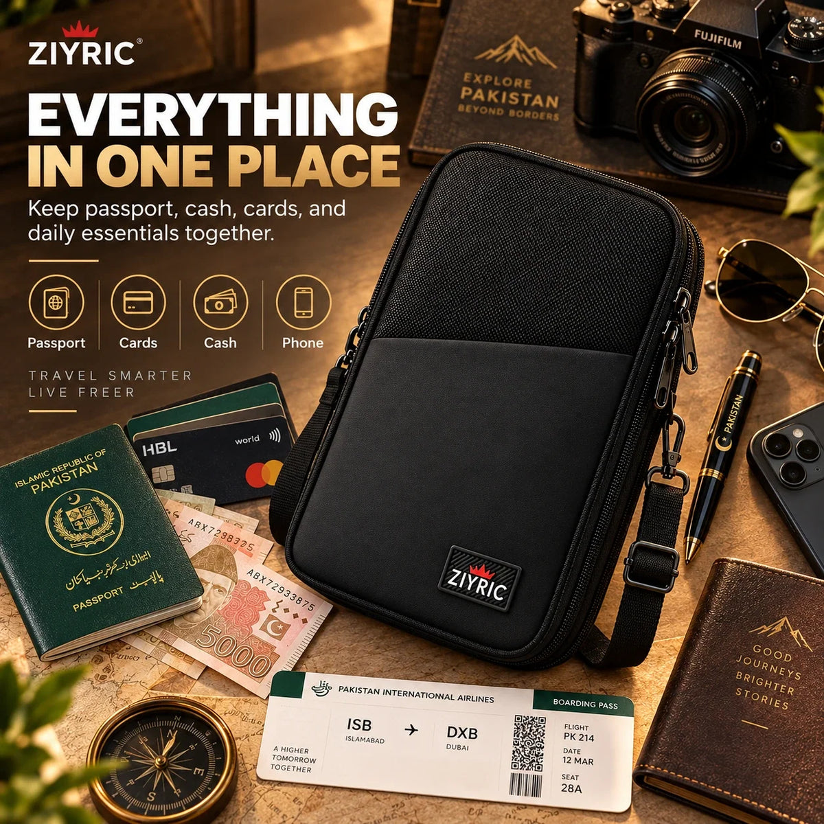 Travel Mate Passport Pouch Bag