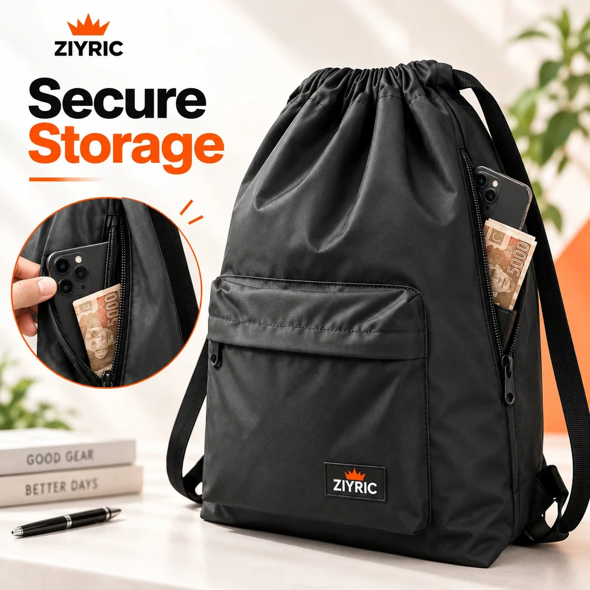 Unisex Drawstring Backpack
