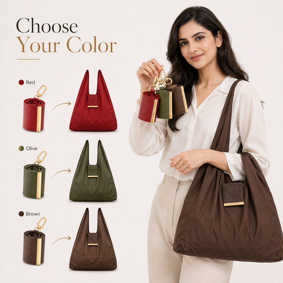 Foldable Keychain Tote Bag