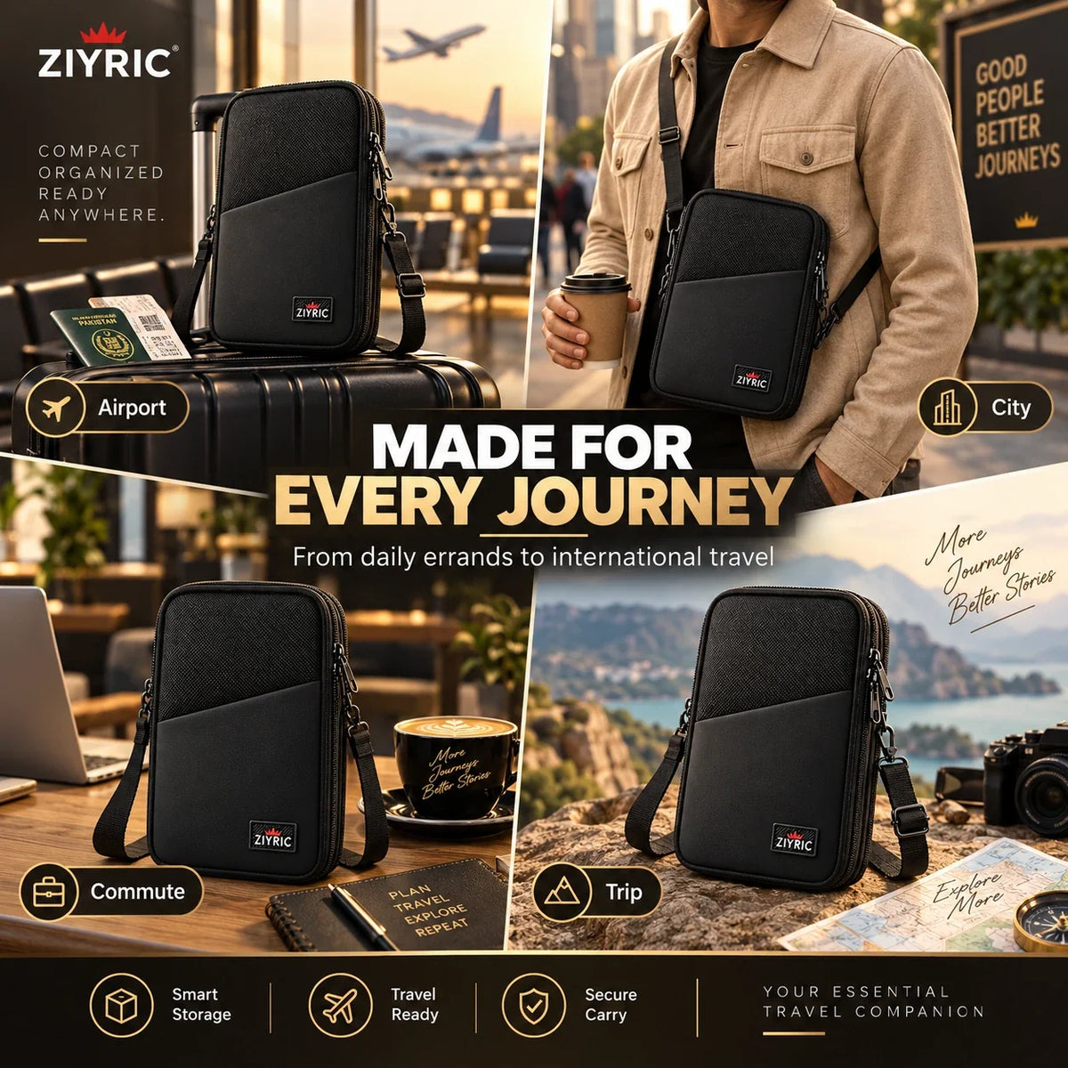 Travel Mate Passport Pouch Bag
